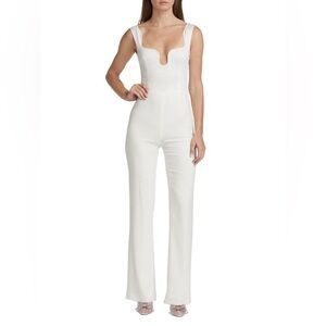 Elegant White Sleeveless Jumpsuit